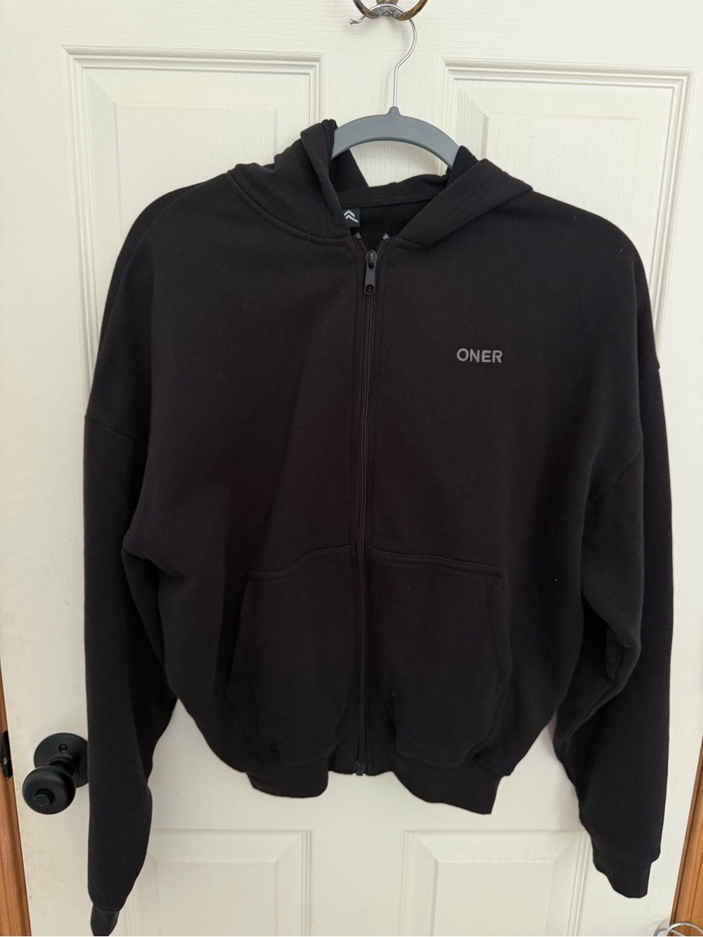 Oner Active Black Zip-Up Hoodie